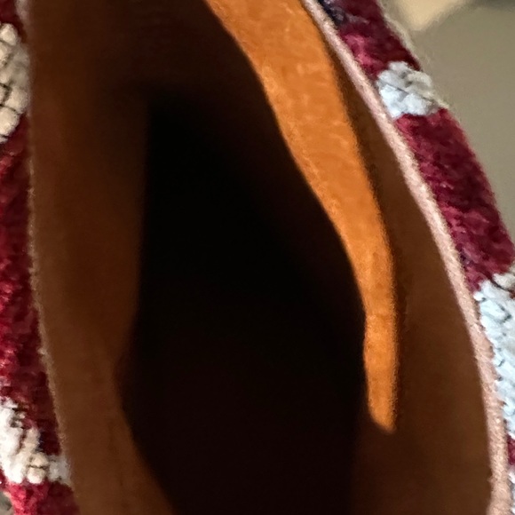 Free People Houndstooth Ankle Boots - Burgundy and White - Picture 4 of 8